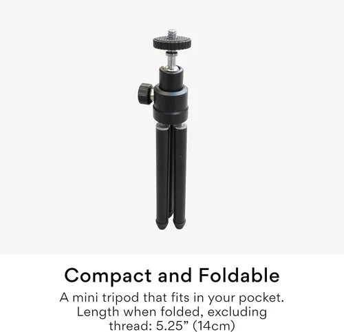 Vista 7 de MEE Audio Mini trípode ligero para cámaras web y cámaras pequeñas para videoconferencia; flexible, portátil, compacto, soporte de montaje de viaje