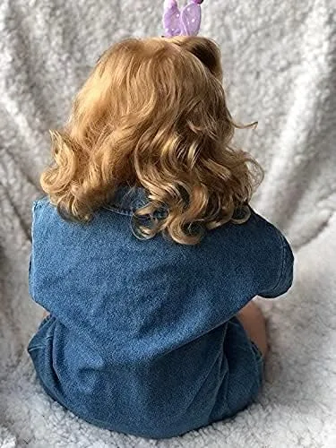 Vista 4 de Angelbaby Muñecas de bebé real Reborn de 24 pulgadas, 23.6 in, linda niña de silicona realista con cuerpo suave y acurrucable, juguetes y accesorios