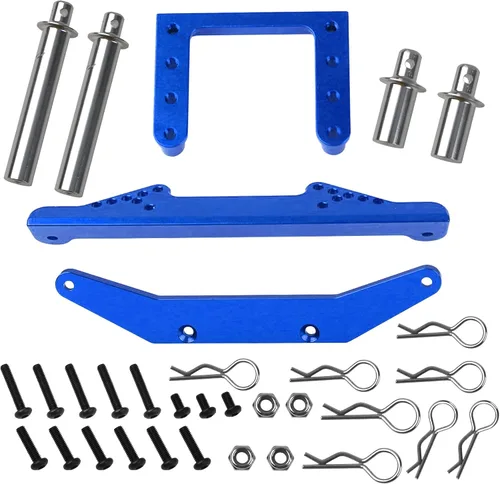 Vista 3 de Soportes de cuerpo delanteros y traseros de metal, postes de cuerpo, piezas de actualización compatibles con Traxxas Slash 2WD Rustler Stampede VXL