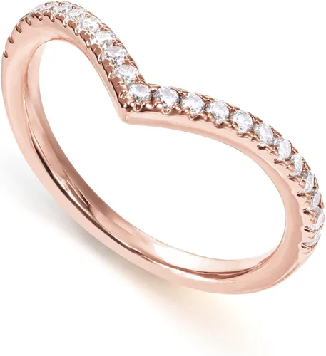 Vista 4 de PAVOI 14K Gold Plated Sparkling Wishbone 'V' Ring for Women with Cubic Zirconia