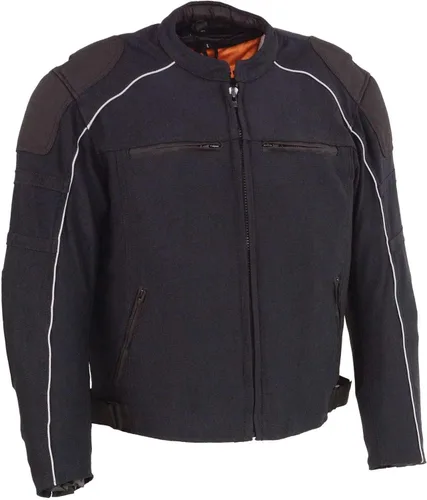 Vista 14 de Milwaukee Leather MPM1793 Chaqueta de Motociclista de Malla Blindada Negra para Hombre - Chaqueta de Motociclista para Todas las Estaciones