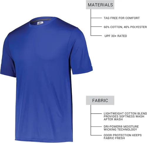 Vista 5 de Russell camiseta atlética para entrenar para hombre