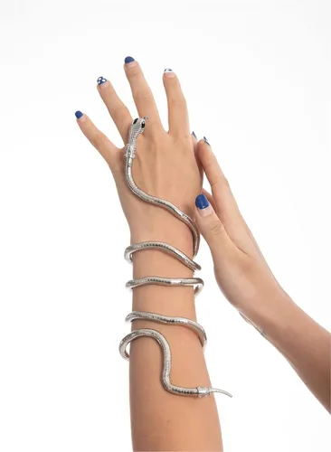 Vista 6 de KEHAWK Gargantilla de serpiente punk flexible ajustable con diseño de serpiente flexible y multiusos, para mujer, Zinc, No es una piedra preciosa
