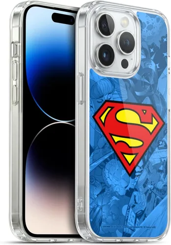 Vista 13 de Head Case Designs Funda de gel con licencia oficial de Superman DC Comics Collage Comicbook Art [protección de grado militar] compatible con Apple