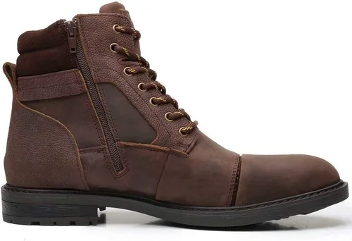 Vista 3 de Botas Chelsea para hombre, elegantes y cómodas, de cuero, con cremallera
