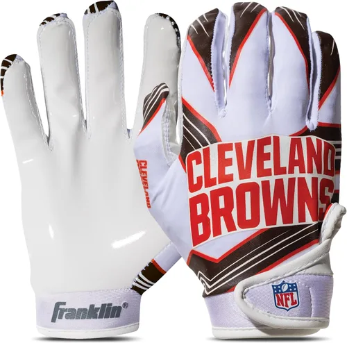 Vista 38 de Franklin Sports - Guantes de receptor de fútbol americano juvenil de la NFL, par de guantes de fútbol para niños con logotipos de equipos de la NFL