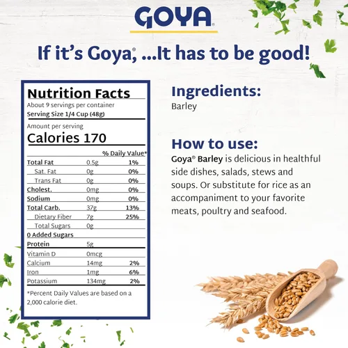 Vista 2 de Goya Grano de cebada seca, grapas de despensa, auténtico básico latino