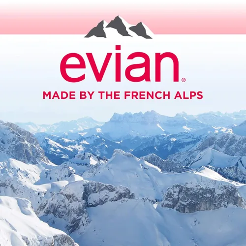 Vista 10 de Evian Agua de manantial natural, botella de 1 L, 12