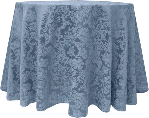 Vista 9 de Ultimate Textile Miranda - Mantel redondo de damasco (114 pulgadas), color burdeos
