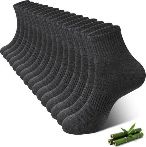 Vista 9 de BAMBOO COOL Calcetines tobilleros ultrasuaves para hombre, ligeros B-blanco*8