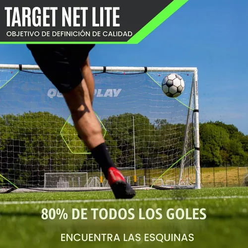 Vista 3 de QUICKPLAY Target Net Lite con 5 zonas de objetivo Practica disparos y precisión de pases Marco de portería de fútbol no incluido