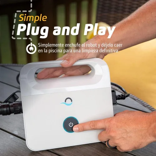 Vista 4 de Dolphin (modelo 2026) E10 - Aspiradora robótica automática para piscina, cepillo de limpieza activo, acceso a filtros de carga superior, ideal
