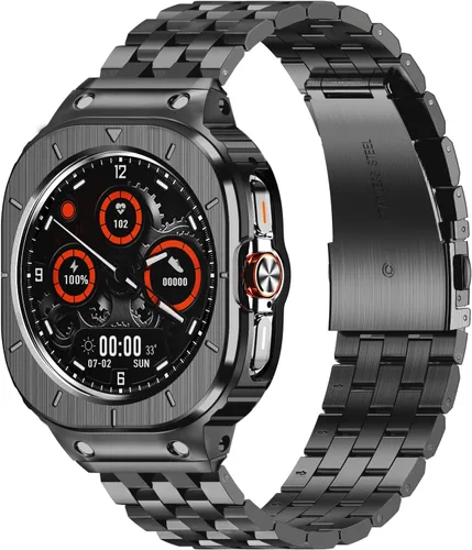 Vista 11 de HASLFM Caja de acero inoxidable y bandas compatibles con Samsung Galaxy Watch 7 8 Ultra 47mm/ Galaxy Watch 5 Pro 45mm/ Galaxy Watch 6/5/4 44mm