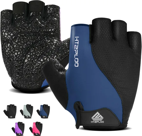 Vista 8 de Guantes de entrenamiento para hombres y mujeres, guantes de levantamiento de pesas para ejercicio, entrenamiento de gimnasio, fitness, transpirables