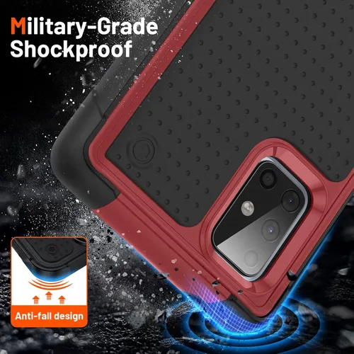 Vista 205 de Jeylly Compatible con Samsung Galaxy A22 5G Funda, Funda Samsung A22 5G con 2pcs protectores de pantalla de vidrio templado