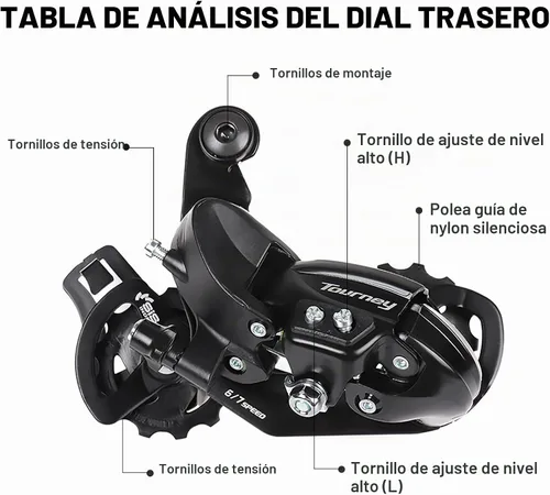 Vista 3 de Bike Rear Derailleur RD-TY300 Direct Mount 6/7 Speed for Mountain Bicycle