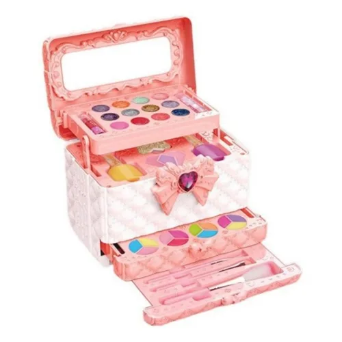Vista 2 de MAQUILLAJE MAGICO PARA NIÑAS LAVABLE INCLUYE BROCHAS Y HERMOSO ESTUCHE