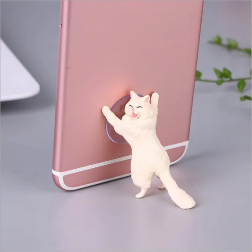 Vista 4 de Soporte para teléfono inteligente para gatos, lindo soporte para teléfono celular, lindo soporte de resina para teléfono celular, tableta