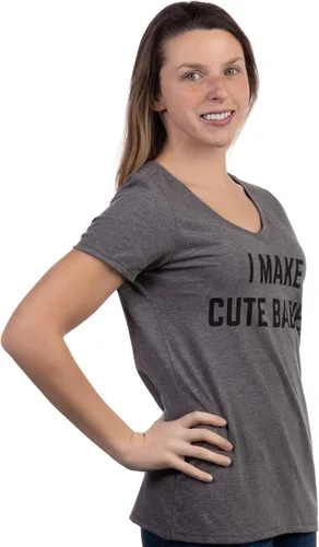Vista 3 de Camisetas divertidas para mujer, con frase sarcástica y con cuello en V