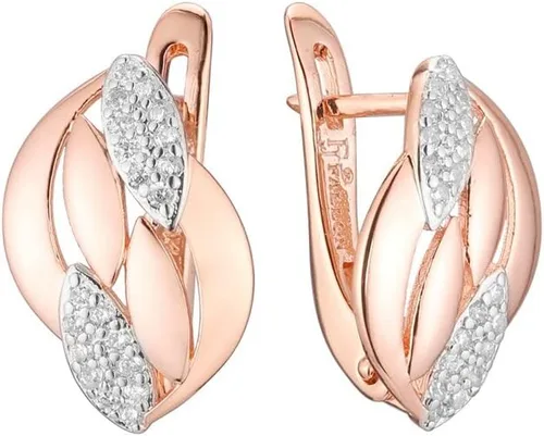 Vista 2 de SAGEKING 2024 New 2024 Women Earring Rose 585 Gold And Silver Color Fashion Jewelry Lady Gift Fashion Accessories