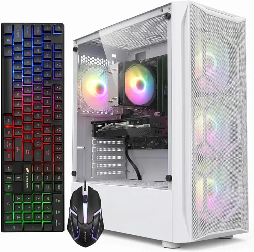 Vista 9 de STGAubron Computadora de escritorio para videojuegos, Radeon RX 560 4G GDDR5, Intel Core i5 3.2G hasta 3.6G, 16G RAM, 512G SSD, WiFi 600M, BT 5.0