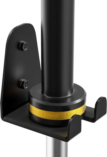 Vista 6 de JNIHEEP Colgador de Barra Olímpica, Estante de Barra de Gimnasio para Garaje, Estante de Montaje Vertical para Barras, Recubierto en Polvo Negro
