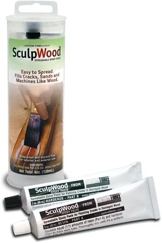 Vista 3 de System Three SculpWood pasta selladora para madera., Marrón, 1