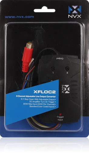 Vista 4 de NVX XFLOC2 - Convertidor de salida de línea ajustable de 2 canales y 80 W Con encendido remoto