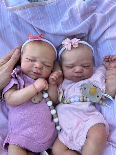 Vista 9 de Zero Pam Muñecas Bebé Reborn Realistas Niño 18 Pulgadas Niña Recién Nacida Realista Ojos Cerrados, Muñeca de Bebé Recién Nacido con Cuerpo de Tela