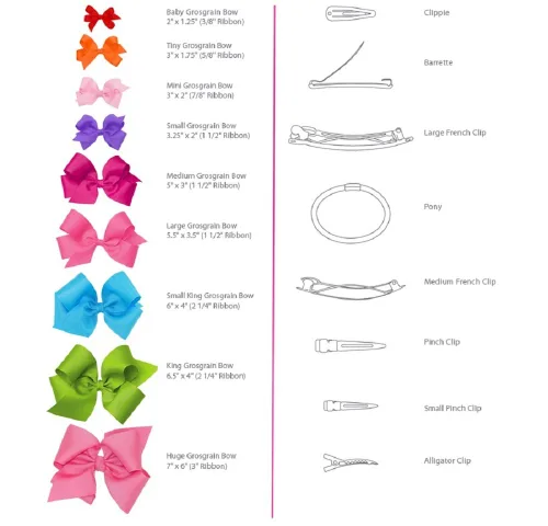 Vista 5 de Wee Ones Arco doble de organza para niñas en un clip WeeStay con nudo central de satén, mediano, crudo Ecru