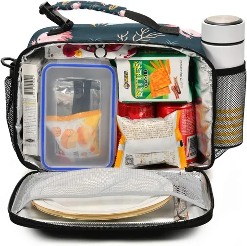 Vista 2 de Cindly Axolotl - Bolsa de almuerzo reutilizable y ligera para hombres, mujeres, lonchera con correa de hombro ajustable y extraíble