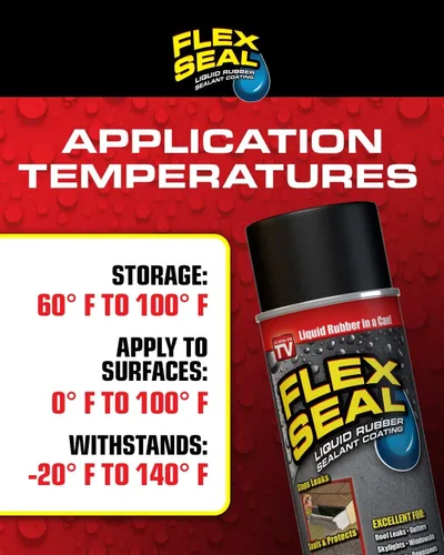 Vista 5 de Flex Seal Mini, transparente, detiene fugas al instante, revestimiento de goma impermeable en aerosol, tamaño de viaje, perfecto para canalones