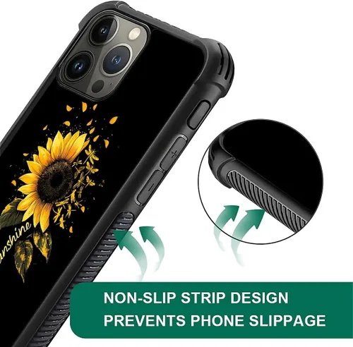Vista 673 de Funda compatible con iPhone 15, diseño de elefantes africanos, diseño increíble a prueba de golpes, antiarañazos, carcasa trasera de policarbonato