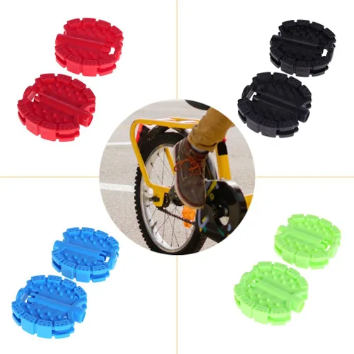 Vista 8 de 1 par de bicicleta pedal niños bicicleta triciclo reemplazo Ciclismo herramientas antideslizante pedal negro