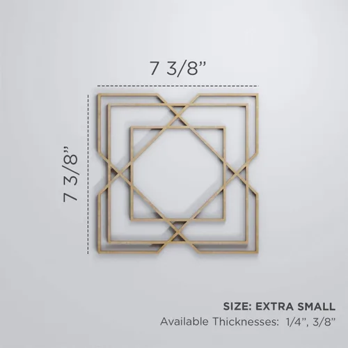 Vista 2 de 7 3/8"W X 7 3/8"H Extra Pequeño Lakewood Decorativo Madera de Lago Paneles de Pared, Cereza