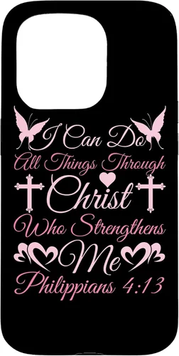 Vista 14 de Christian I Can Do All Things Through Christ Religious Case for iPhone 17