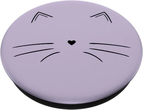 Vista 2 de Black Cat Face Light PopSockets PopSockets PopGrip: agarre intercambiable para teléfonos y tabletas