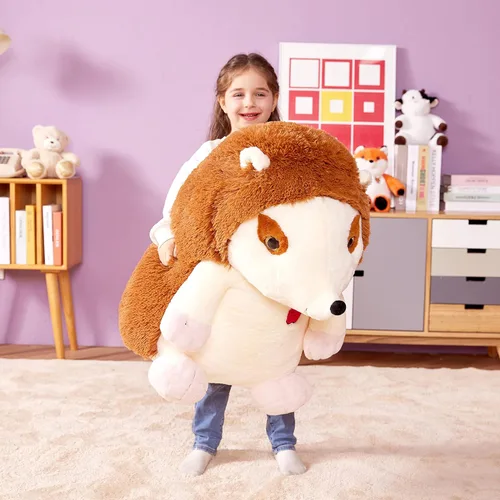 Vista 4 de IKASA Juguete de peluche de erizo gigante, grande de 23 pulgadas, lindos juguetes suaves jumbo, enorme tamaño grande, esponjoso, de gran