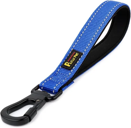 Vista 18 de PLUTUS PET Correa corta para perro, mango acolchado de nailon reflectante, correa de tráfico fuerte con clip de mosquetón, perfecta para perros Beige