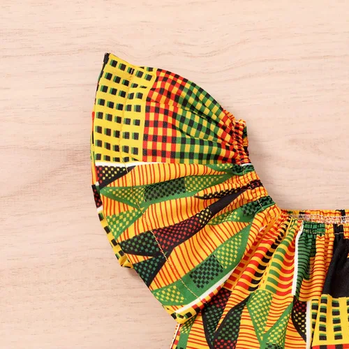 Vista 5 de YOUNGER TREE - Conjunto de ropa para bebé, diseño africano Dashiki Ankara