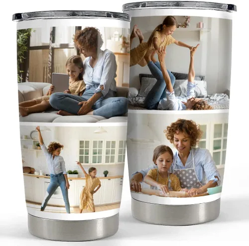 Vista 10 de SANDJEST Tazas de viaje aisladas de acero inoxidable de béisbol, tazas de café de 20 onzas y 30 onzas, regalo para amantes del béisbol, mamá, papá