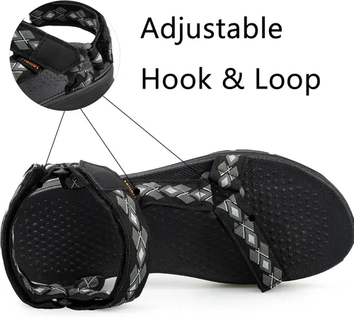 Vista 2 de riemot Sandalias deportivas para hombre y mujer, sandalias de senderismo ligeras con soporte de arco, zapatos de agua para verano, playa, sandalias