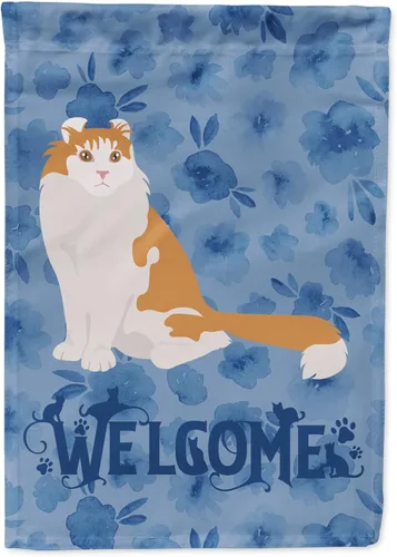 Vista 134 de Caroline's Treasures CK5005GF Bandera de bienvenida de gato abisinio para buzón, bandera decorativa para patio exterior, obras de arte de patio