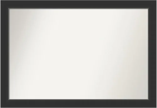 Vista 255 de Amanti Art Espejo personalizado, espejo de baño negro Astor, espejo de pared o espejo de tocador de baño sobre el fregadero (25 x 25 pulgadas)