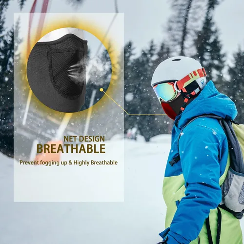 Vista 2 de LMMHEIZI Pasamontañas - Máscara de esquí cálida de invierno para esquí, snowboard
