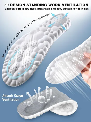 Vista 9 de Plantillas 4D Cloud para mujeres y niños, plantillas de soporte de arco, plantillas de espuma viscoelástica, plantillas de zapatos deportivos