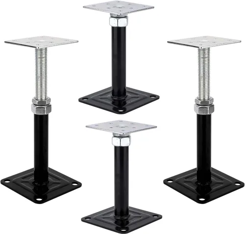 Vista 6 de Paquete de 2 soportes de elevación, soportes de ajuste, soportes de nivel, gatos de piso, gato de casa ajustable para el piso, mini gato de tornillo