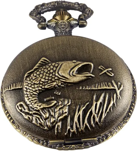 Vista 17 de Men's Pocket Watch, Arabic Digital Dial Pocket Watches with Chain CF104