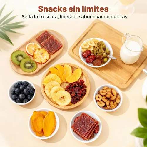 Vista 7 de Manastin Deshidratador de alimentos 8 bandejas de acero inoxidable máquina Negro-8 Bandejas