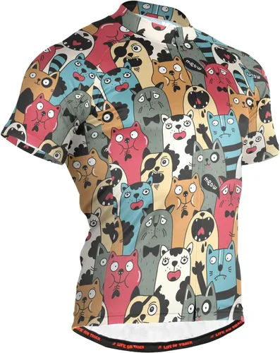 Vista 51 de Camiseta de ciclismo de manga corta para hombre Multi-Color 1